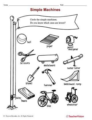 Simple Machines II Printable (1st - 2nd Grade) - TeacherVision